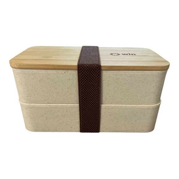 Wheat Straw Bento Lunch Box with Bamboo Lid – WIN Women’s Inclusion Network – BP - Picture 2 of 5